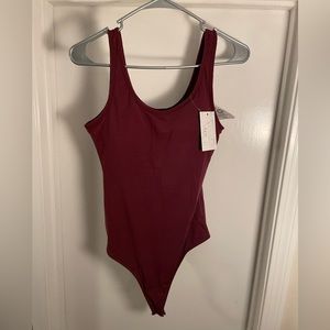 Klassy Network red Thong Bodysuit